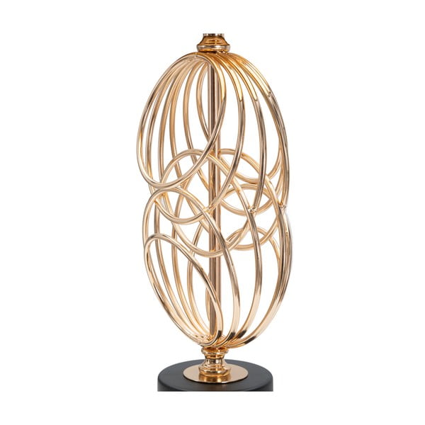 Čierna/v zlatej farbe stolová lampa s textilným tienidlom (výška  58,5 cm) Circly – Mauro Ferretti-image-4