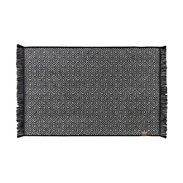 Čierna textilná kúpeľňová predložka 50x80 cm Morocco – Mette Ditmer Denmark