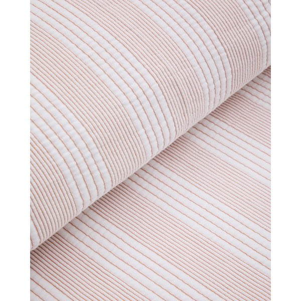 Červený/biely bavlnený prešívaný pléd 240x260 cm Macie – Kave Home-image-2