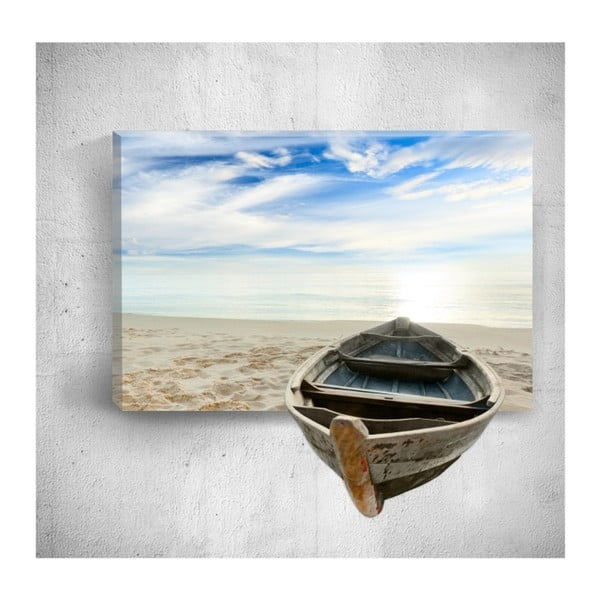 Nástenný 3D obraz Mosticx Boat On Beach, 40 × 60 cm