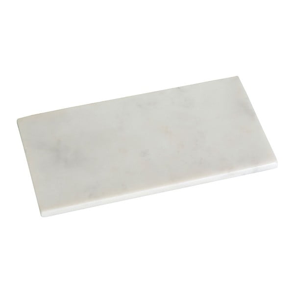 Biely mramorový podnos Premier Housewares Rectangular, 23 x 13 cm
