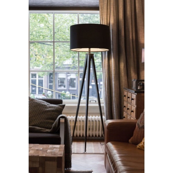 Čierna stojacia lampa Zuiver Tripod-image-1