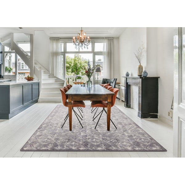 Sivý vlnený koberec 160x240 cm Moire – Agnella-image-1