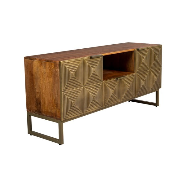 TV stolík z mangového dreva v zlatej farbe 40x60 cm Volan – Dutchbone-image-2