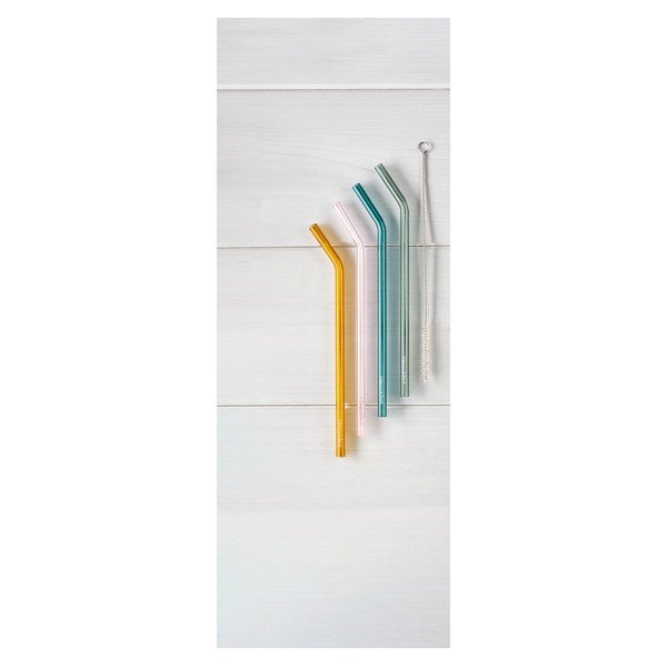 Súprava 4 sklenených slamiek a kefky Villeroy & Boch-image-1