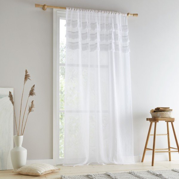 Biela záclona 229x140 cm Izmir Tassel - Pineapple Elephant-image-1
