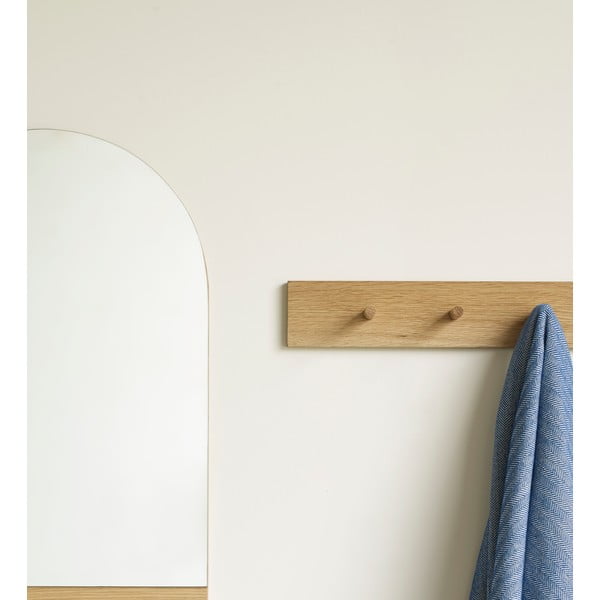 Nástenný vešiak z dubového dreva v prírodnej farbe Folk – Hübsch-image-1
