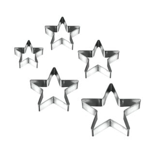 Súprava 5 vykrajovadiel v tvare hviezd Metaltex Cookie Cutters