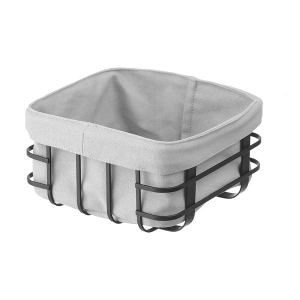 Čierno-sivý kôš na pečivo s textilnou výstelkou Hendi, 19 x 19 cm-image-2