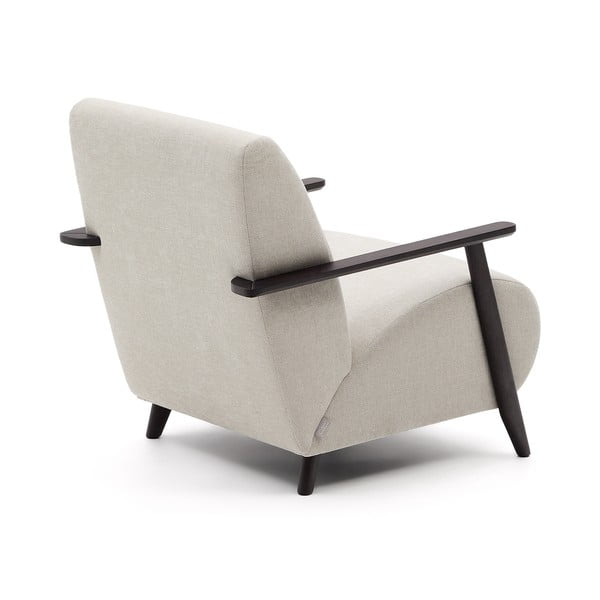 Béžové/krémové ženilkové kreslo Meghan – Kave Home-image-3