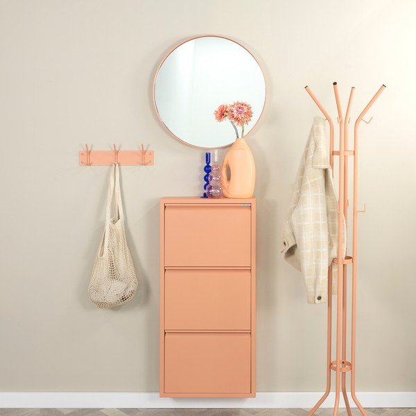 Kovový nástenný vešiak v lososovej farbe 40 cm Fusion – Spinder Design-image-1