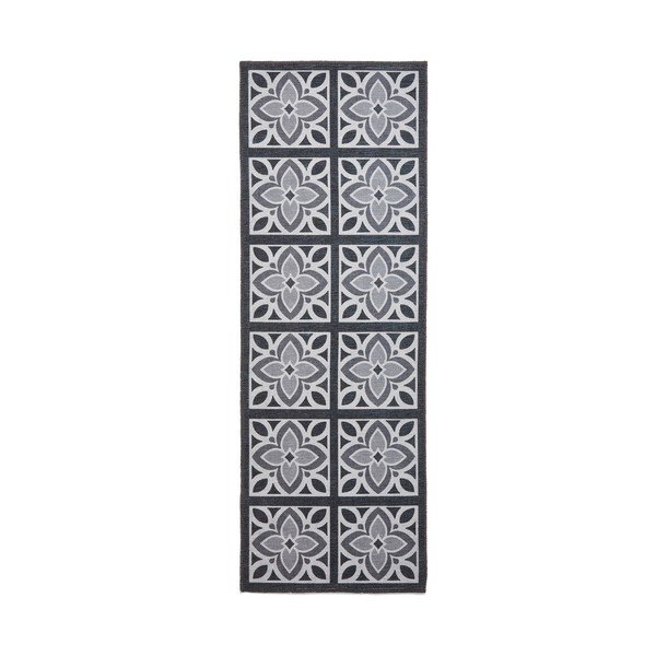Tmavosivý prateľný behúň 76x230 cm Victoria Grey – Think Rugs