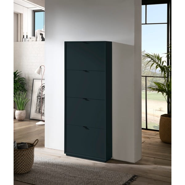 Petrolejovomodrá skrinka na topánky so 4 zásuvkami Marckeric Luka-image-1