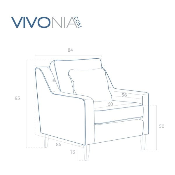 Sivé kreslo Vivonita Bond-image-1