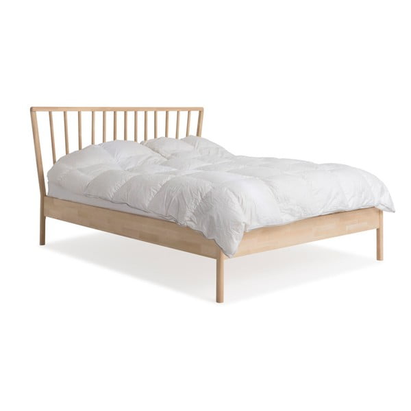 Ručne vyrábaná posteľ z masívneho brezového dreva Kiteen Melodia, 160 × 200 cm