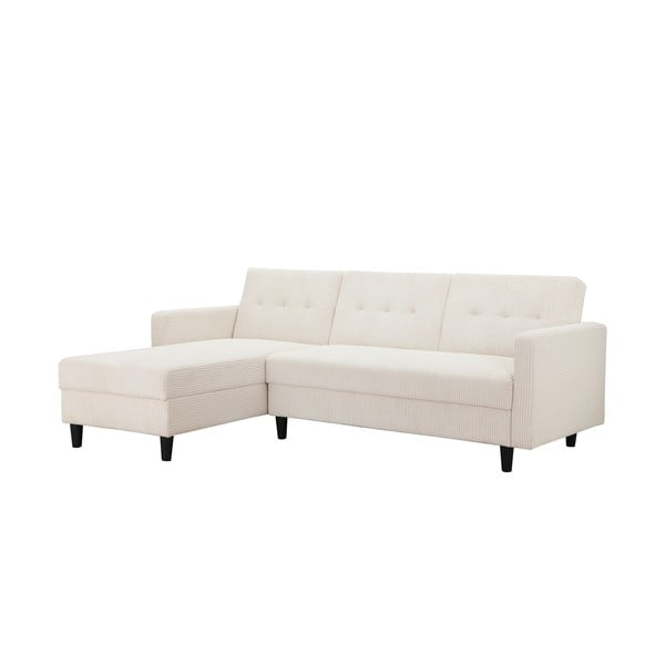 Biela menčestrová rozkladacia rohová pohovka Hartford – Støraa