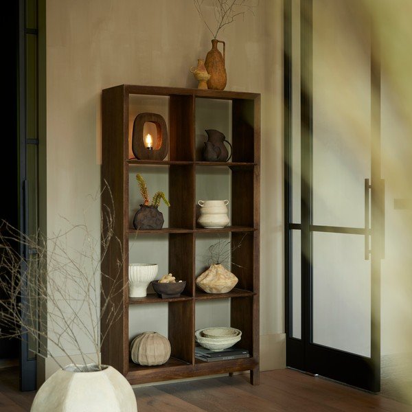 Hnedá stolová lampa (výška 30 cm) Kelafo – Light & Living-image-1