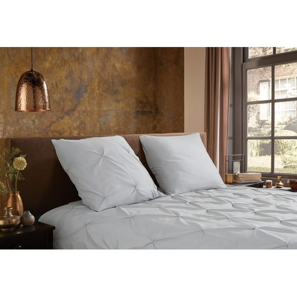 Sivé predĺžené obliečky na jednolôžko z mikrovlákna 140x220 cm Pure Elegance – Good Morning-image-1