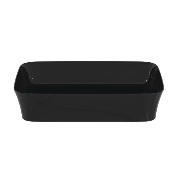 Lesklé čierne keramické umývadlo 55x38 cm Ipalyss – Ideal Standard-image-3