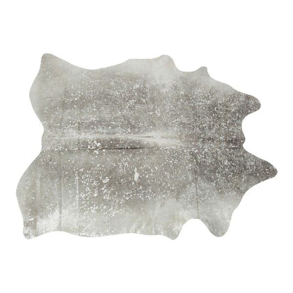 Sivý koberec z hovädzej kože Kare Design Hide, 215 x 180 cm