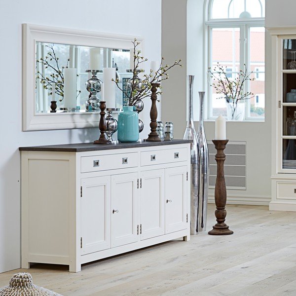 Štvordverová biela komoda Canett Skagen Sideboard, 2 zásuvky-image-1