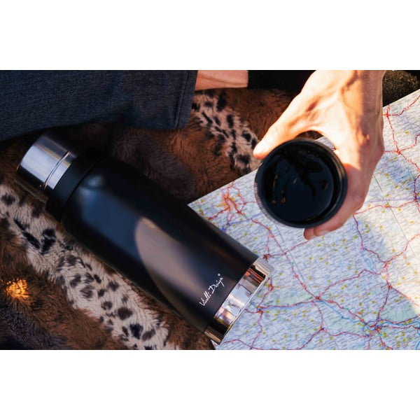 Čierny cestovný termohrnček Vialli Design Fuori, 1 l-image-4