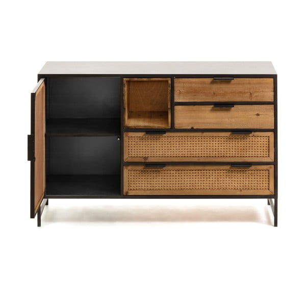 Čierno-hnedá komoda Kave Home Kyoko-image-4
