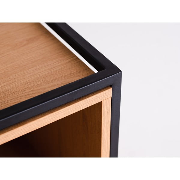 Čierna knižnica v dekore duba 88x60 cm Skap - CustomForm-image-2