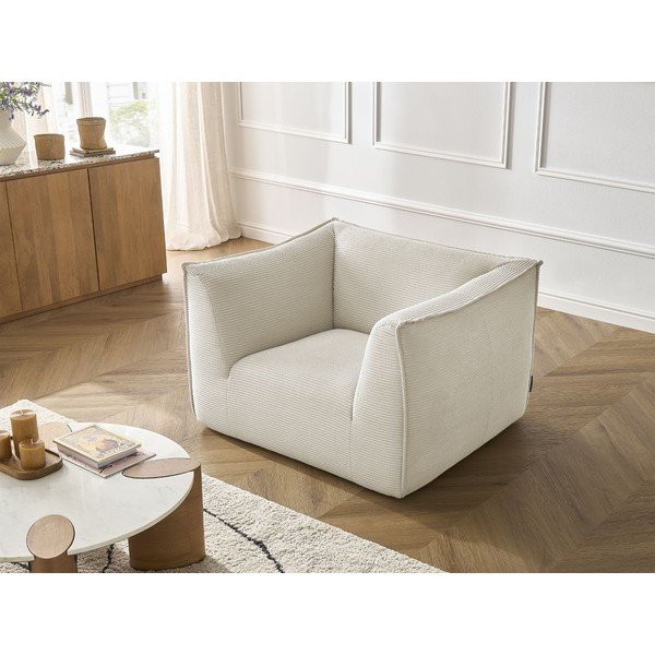 Béžové menčestrové kreslo Giorgia – Bobochic Paris-image-4