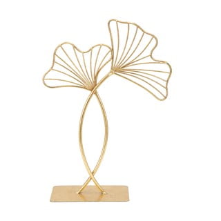 Dekorácia v zlatej farbe Mauro Ferretti Leaf Glam, výška 35 cm