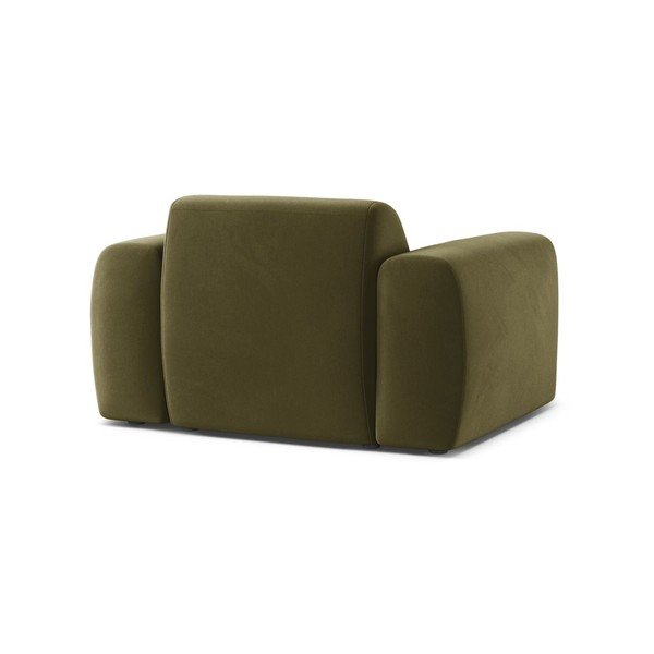 Khaki zamatové kreslo Molino – Micadoni -image-3