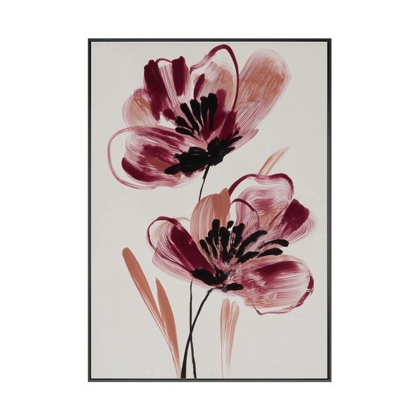 Tlačený obraz s rámom/na plátne 70x100 cm Burgundy Blooms – Styler