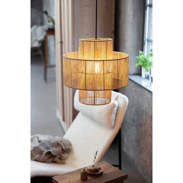 Závesné svietidlo v prírodnej farbe s tienidlom z juty ø 40 cm Soga – Markslöjd-image-1