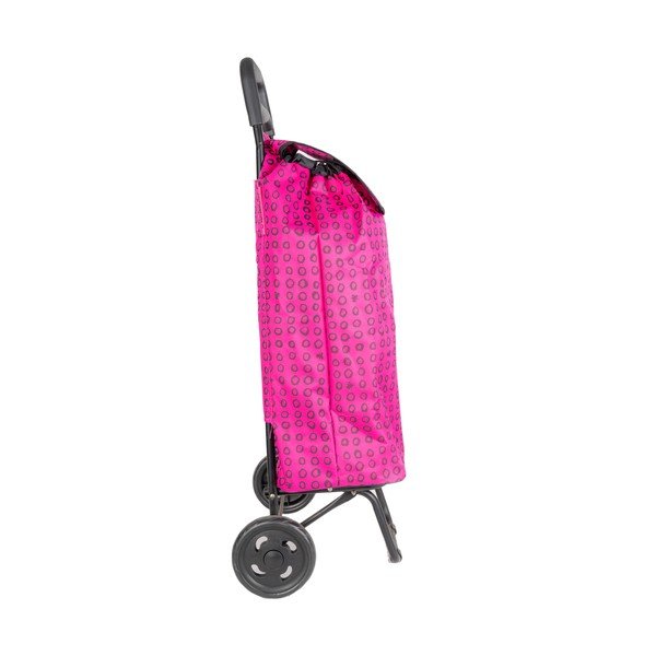 Nákupná taška v odtieni magenta na kolieskach Lulucastagnette Ride, 37 l-image-3