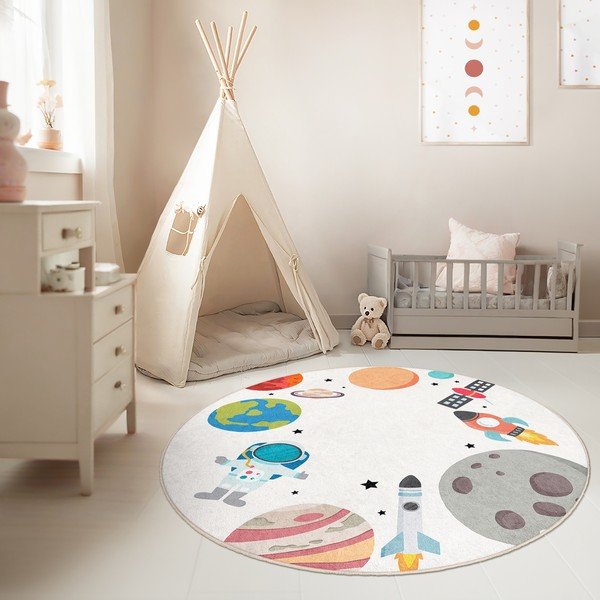 Prateľný detský hrací koberec ø150 cm Space Trip – Mila Home-image-2