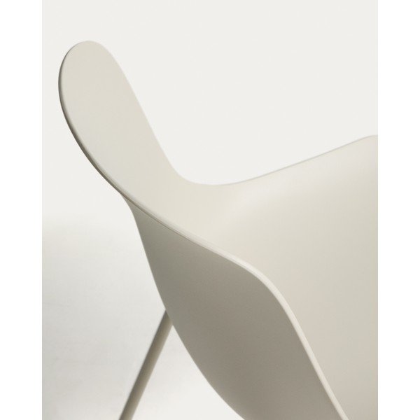 Béžová plastová záhradná stolička Altea – Kave Home-image-4
