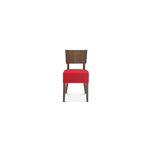 Drevená stolička s červeným čalúnením Fameg Else