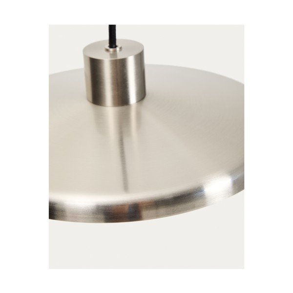 Závesné svietidlo v striebornej farbe s kovovým tienidlom Nuvira – Kave Home-image-4