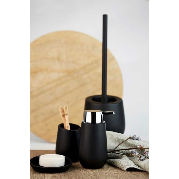 Matne čierna keramická WC kefa Badi – Wenko-image-2