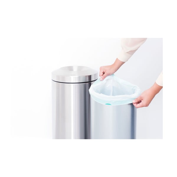 Oceľový odpadkový kôš v matne striebornej farbe 30 l Flame Guard – Brabantia-image-2