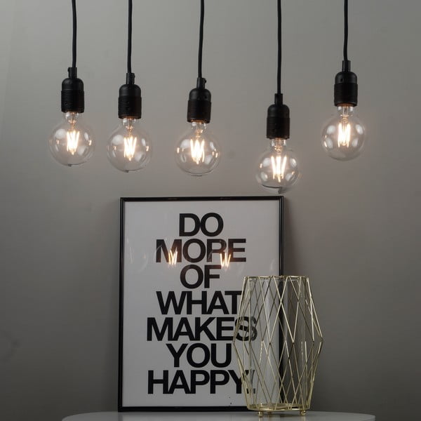 Čierne päťramenné závesné svietidlo Sotto Luce Uno-image-1