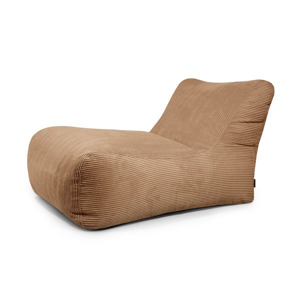 Hnedý menčestrový sedací vak Lounge 100 – SLOWDOWN