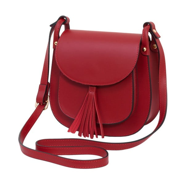 Tmavočervená kabelka z pravej kože Andrea Cardone Matila