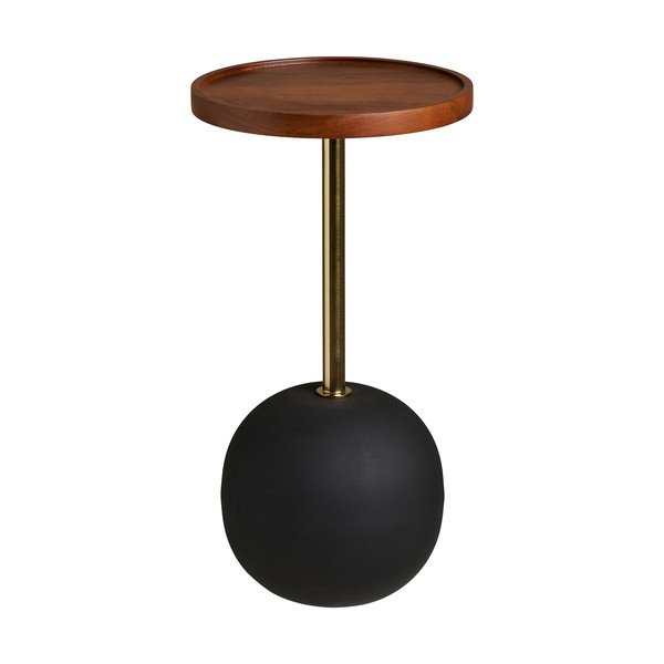 Okrúhly odkladací stolík s doskou z mangového dreva ø 30 cm Sirone – House Nordic-image-2