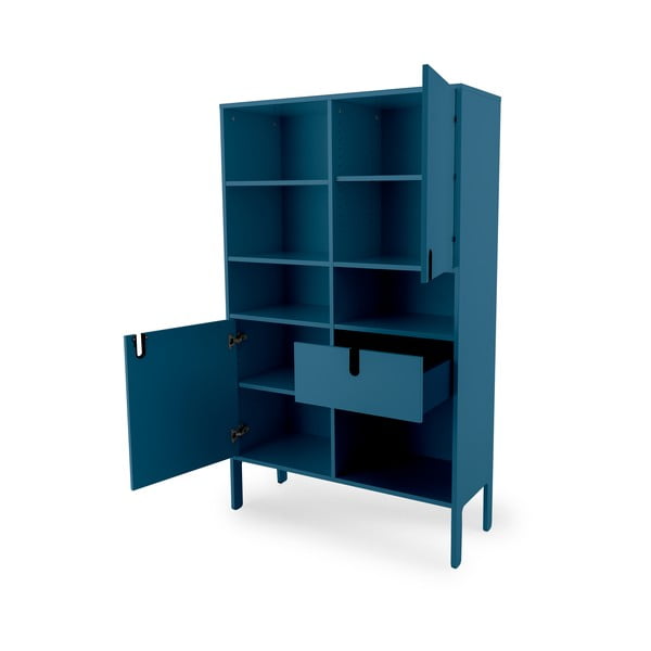 Petrolejovomodrá knižnica Tenzo Uno, výška 176 cm-image-4