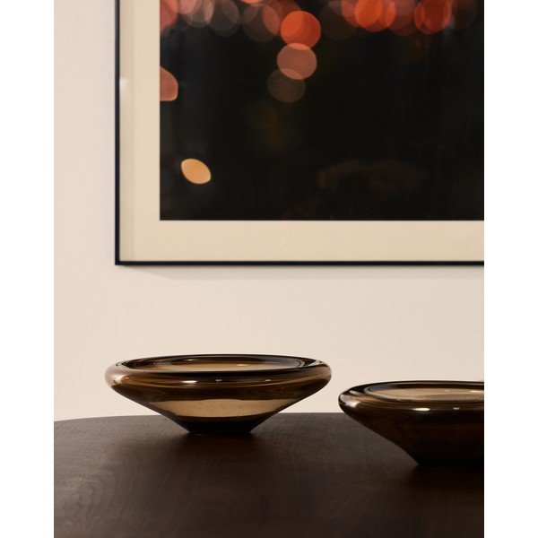 Béžová sklenená misa ø 27 cm Zolira – Kave Home-image-1