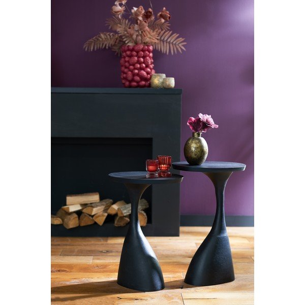 Kovový okrúhly odkladací stolík 33x40 cm Macau - Light & Living-image-1