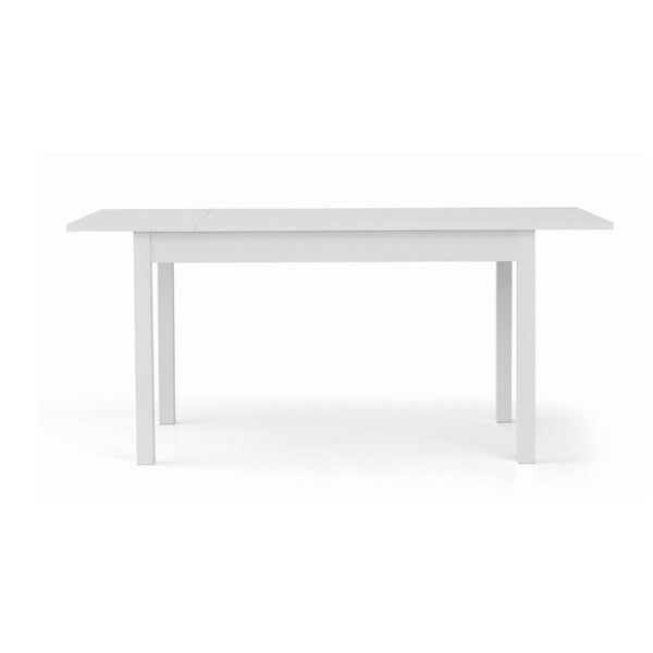 Biely drevený rozkladací jedálenský stôl Castagnetti Tempi, 140 cm