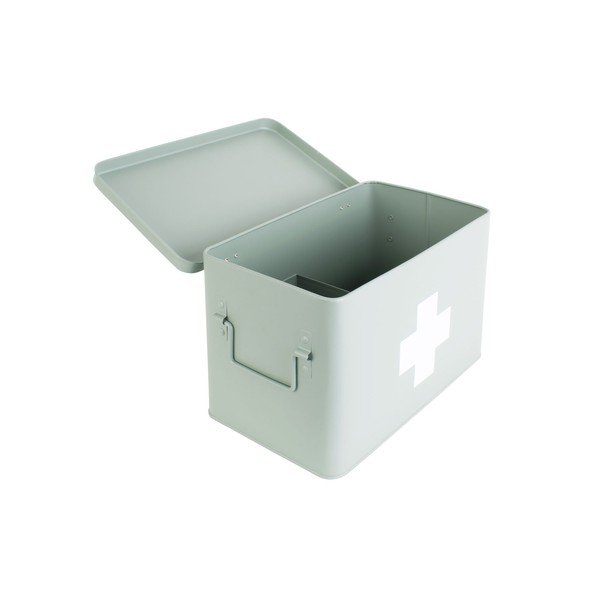 Mentolovozelená kovová lekárnička PT LIVING Medicine, šírka 31,5 cm-image-3