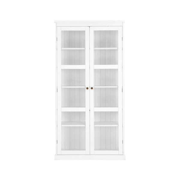 Biela vitrína z MDF 98x193x34 cm Wilma – Ellos Home-image-3